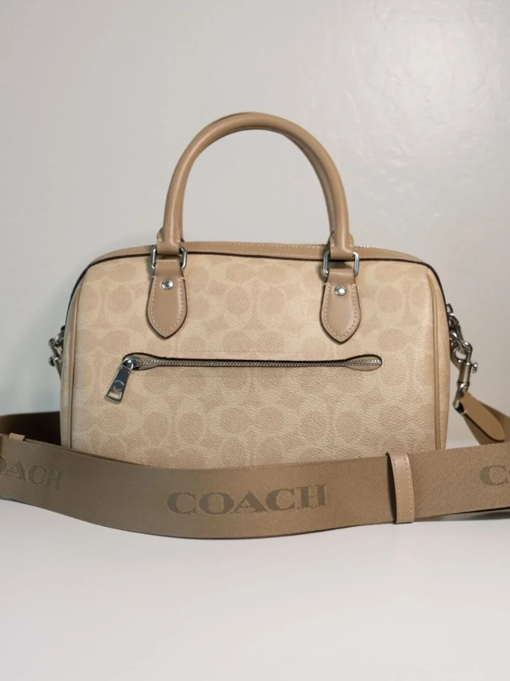 Coach Rowan Satchel, CW376, Sand/Taupe, Very good condition